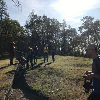 Students mapping faults and fractures at the Abyss